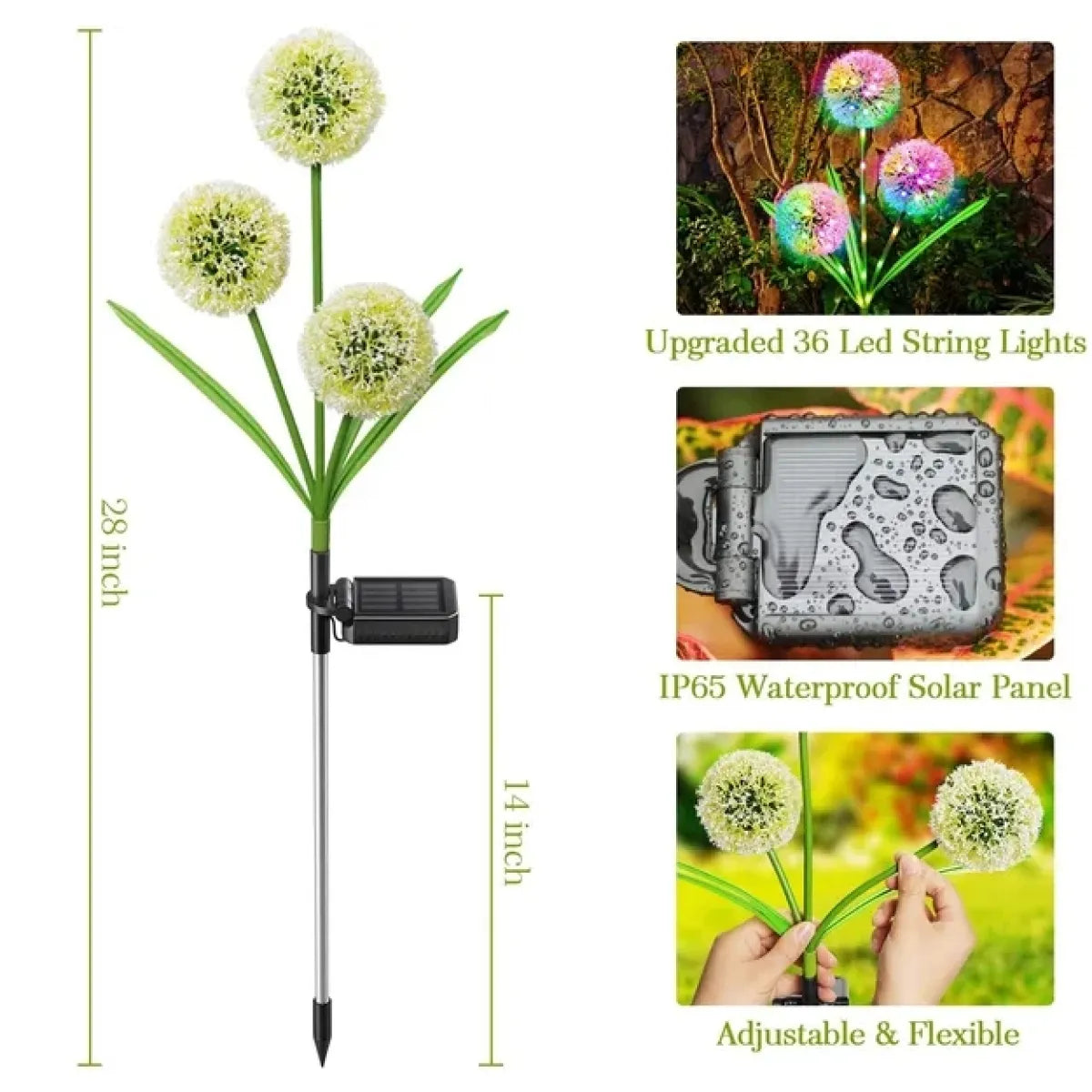 LED Solar Dandelion String Lights