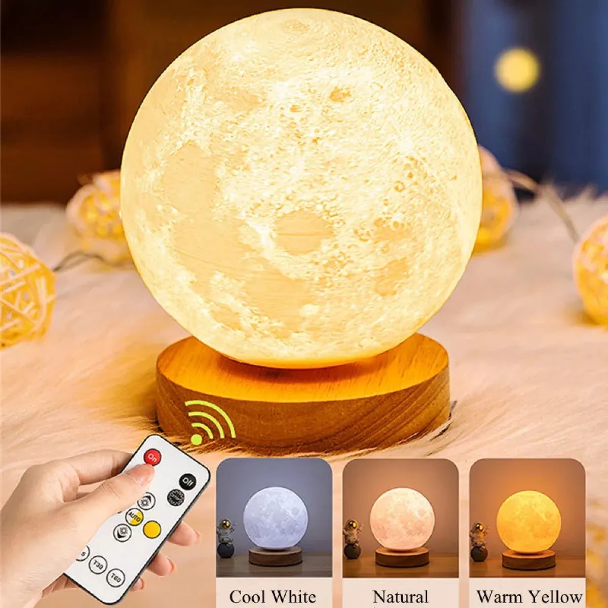 3D Magnetic Levitating Moon Lamp